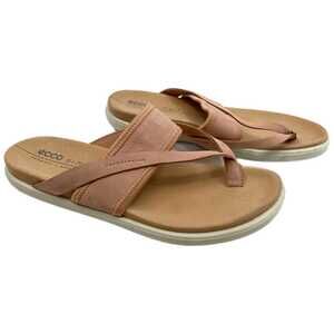 Ecco Dusty Pink Leather Open Toe Sandals | Size 37 EU - Lightly Worn